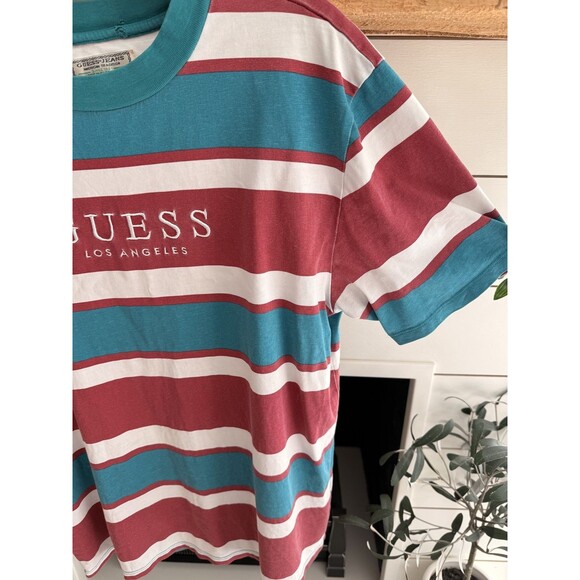 GUESS Mens T Shirt Short Sleeve Go Peer Stripe Crewneck Shirt Size Small - Picture 4 of 10